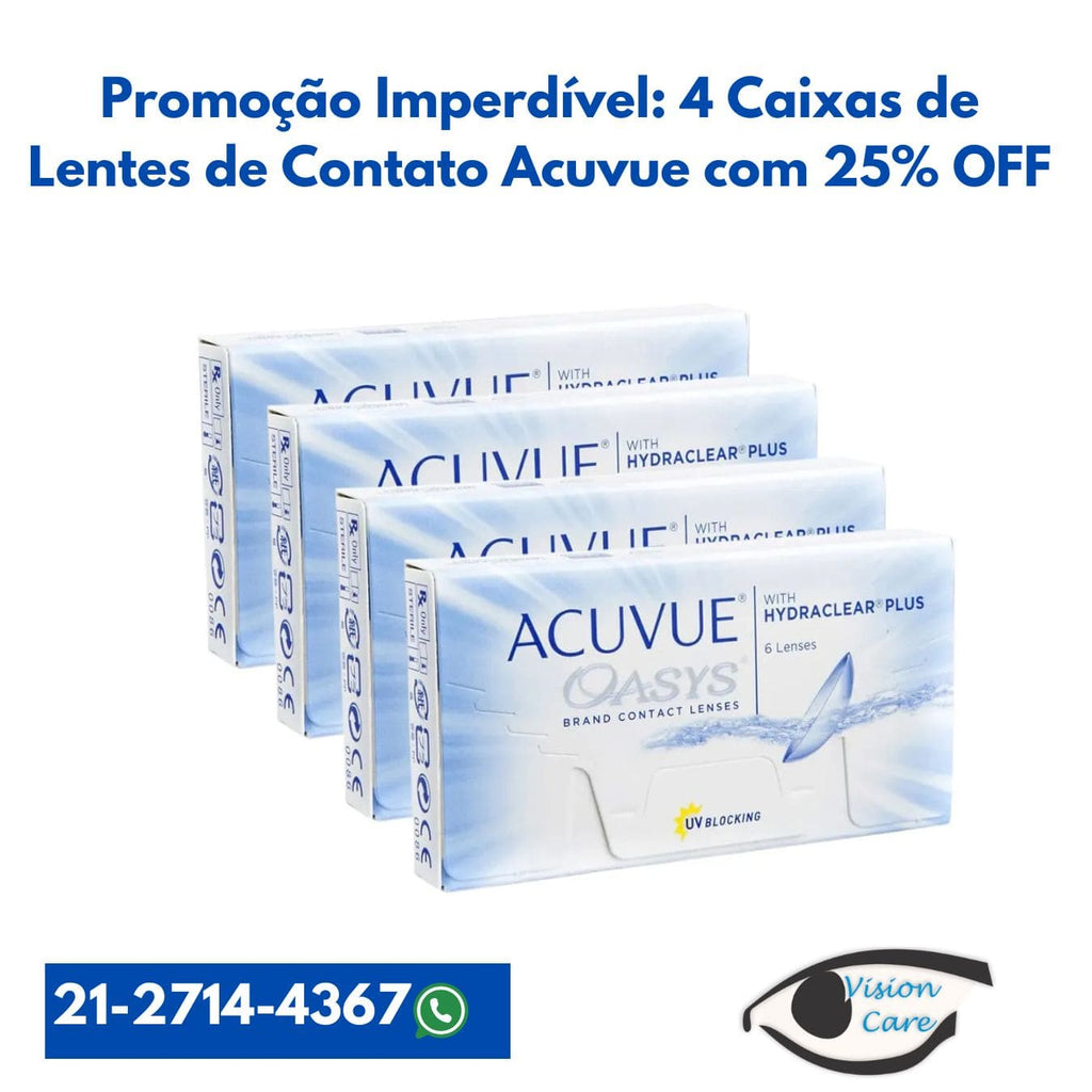 Promoção Imperdível: 4 Caixas de Lentes de Contato Acuvue com 25% OFF