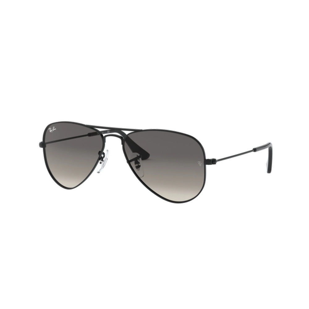 Óculos Solar Ray Ban Junior Aviador Rb9506s 220/11 52 Preto Brilho Lente Cinza Degradê