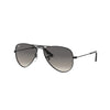 Óculos Solar Ray Ban Junior Aviador Rb9506s 220/11 52 Preto Brilho Lente Cinza Degradê