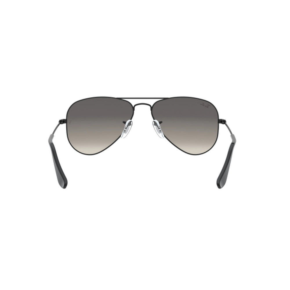 Óculos Solar Ray Ban Junior Aviador Rb9506s 220/11 52 Preto Brilho Lente Cinza Degradê