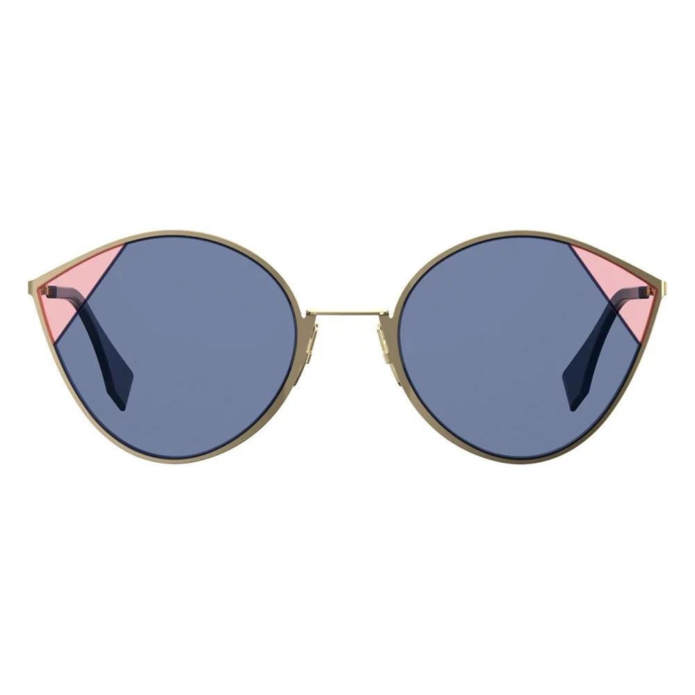 Óculos Fendi Cut Eye Ff0341/S Lks Ku 60 Dourado Rosa/Azul